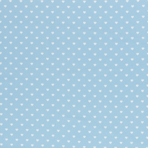 Preview: Swafing Baumwolle - Herzen - Hellblau